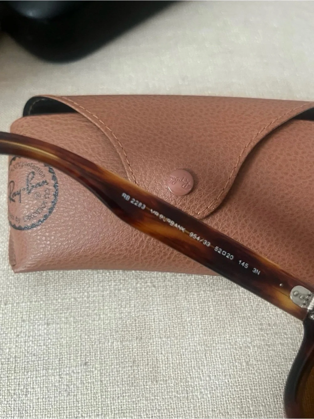 Ray-Ban Mr Burbank tortoise shell  RB2283 Sunglasses with case